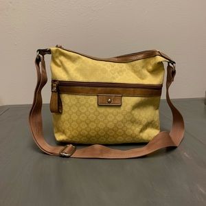 Mustard colored shoulder bag